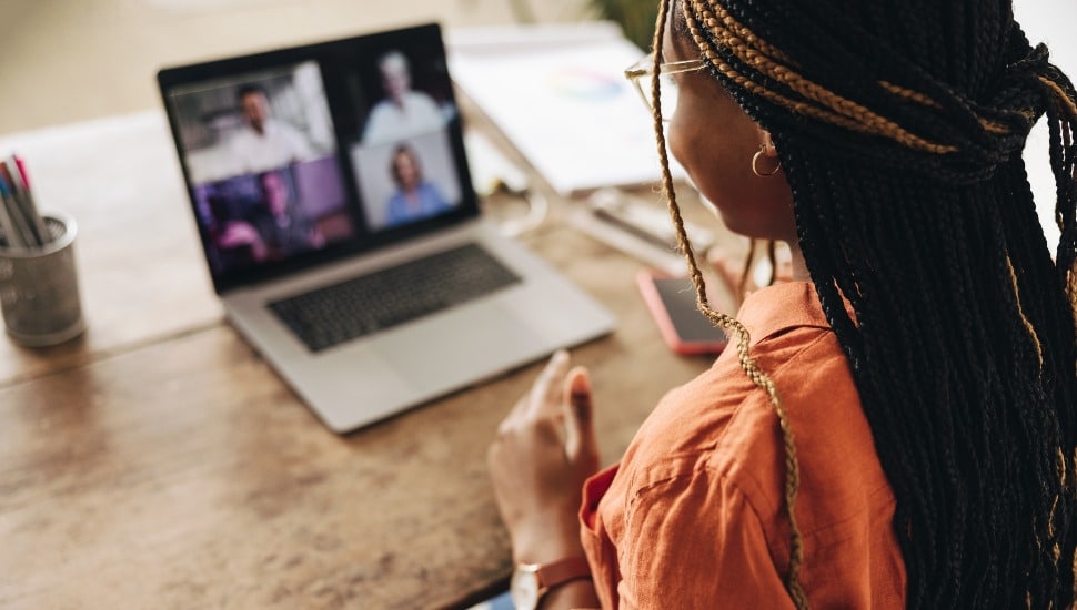 remote work, woman working on a new project in her home office