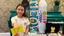 Francesca Shuda is sponsored by Meow Skateboards