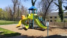 The newer playground at Oak Knoll School of the Holy Child in Summit, New Jersey
