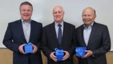 Douglas Smith, Michael Bradley and Jerry Parsons, longtime members of the Penn State Brandywine Advisory Board