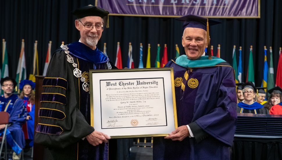 WCU Confers Honorary Degree on Gary Smith, Awards President’s Medallions to The Merions