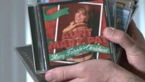 A popular Aunt Mary Pat album, "Merry Friggin' Christmas," one of several successful albums the character has created.