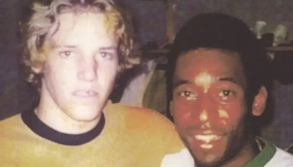 Bob Rigby with Pele