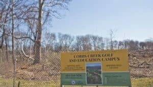 Trees were cut down as part of renovations planned by the Cobbs Creek Foundation at the Cobbs Creek Golf Course