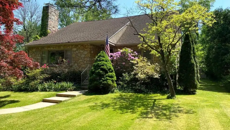 The front exterior of a Cape Cod home at 438 Conestoga Road