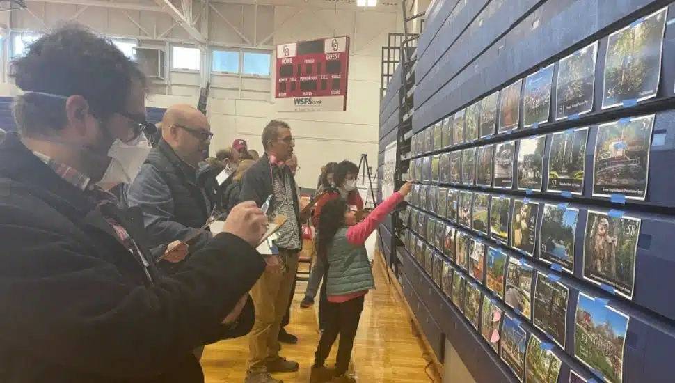 County residents check out information and give suggestions for a new county park in Marple