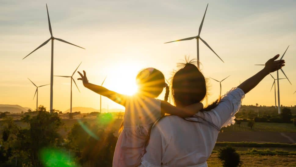 Sustainable topics like wind turbines are discussed at West Chester University