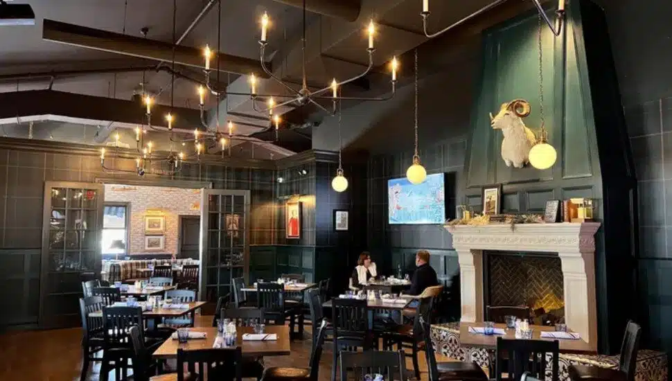 The dining room at the new Crown Tavern in Glen Mills