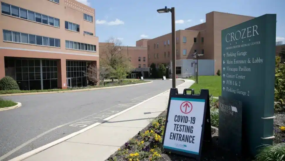 Crozer-Chester Medical Center in Upland Township as seen in 2020