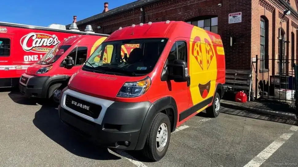 A Muncho Pizza van at the company's headquarters in Northeast Philadelphia