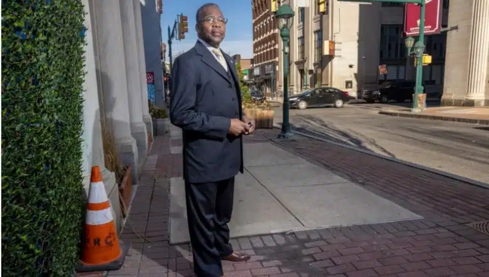 Chester Mayor Thaddeus Kirkland in Chester's business district
