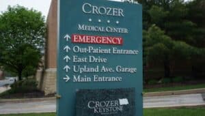 Crozer-Chester Medical Center in Upland, one of Crozer Health's four hospitals in Delaware County