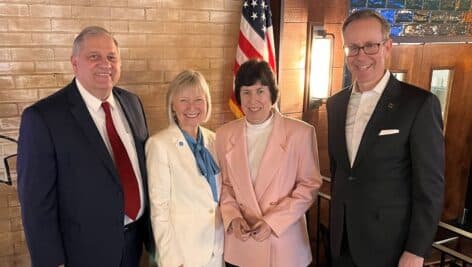 Frances M. Sheehan (second from left) after being elected president of tje Delaware County Estate Planning Council