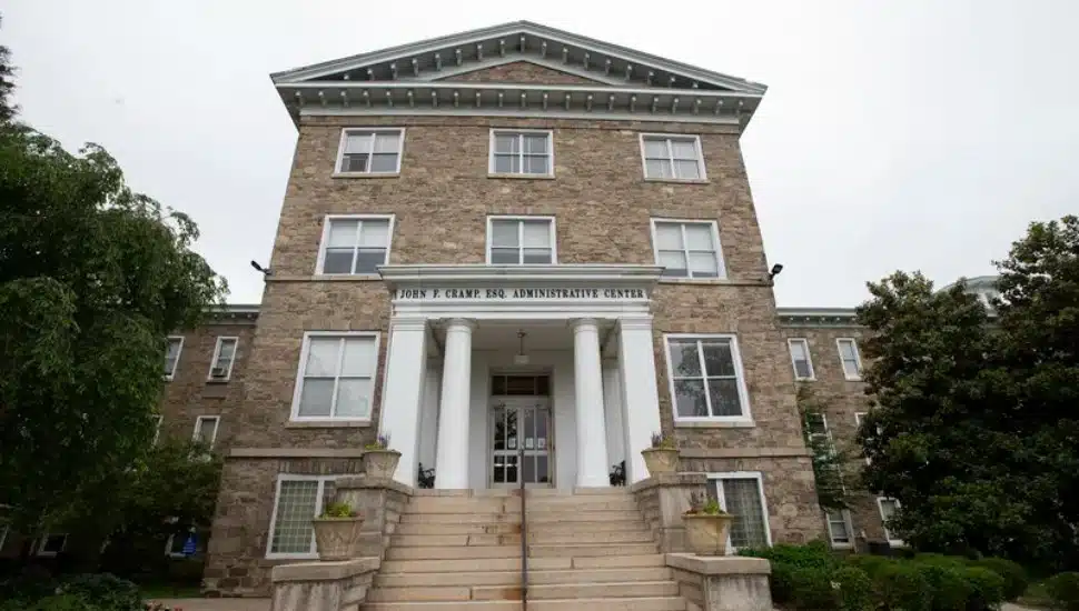 The administration building on the Elwyn campus in Media