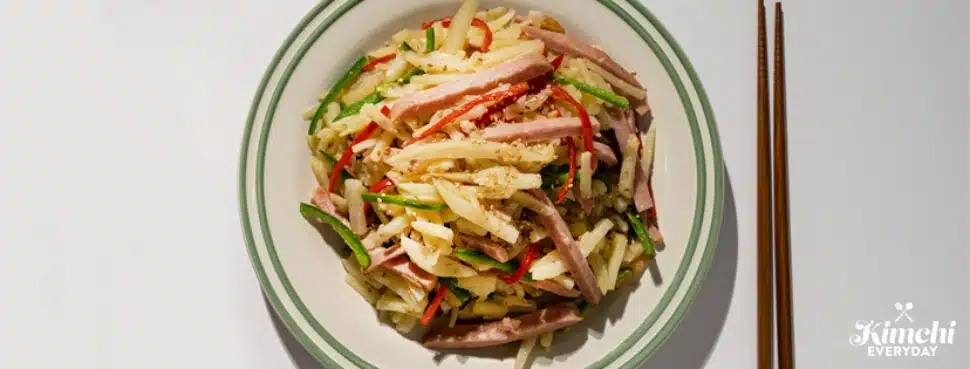 Stir-fried shredded poatoes at the H Mart in Upper Darby