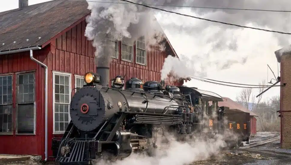 The No. 16 engine returns to duty, built in 1916 at Baldwin Locomotive Works