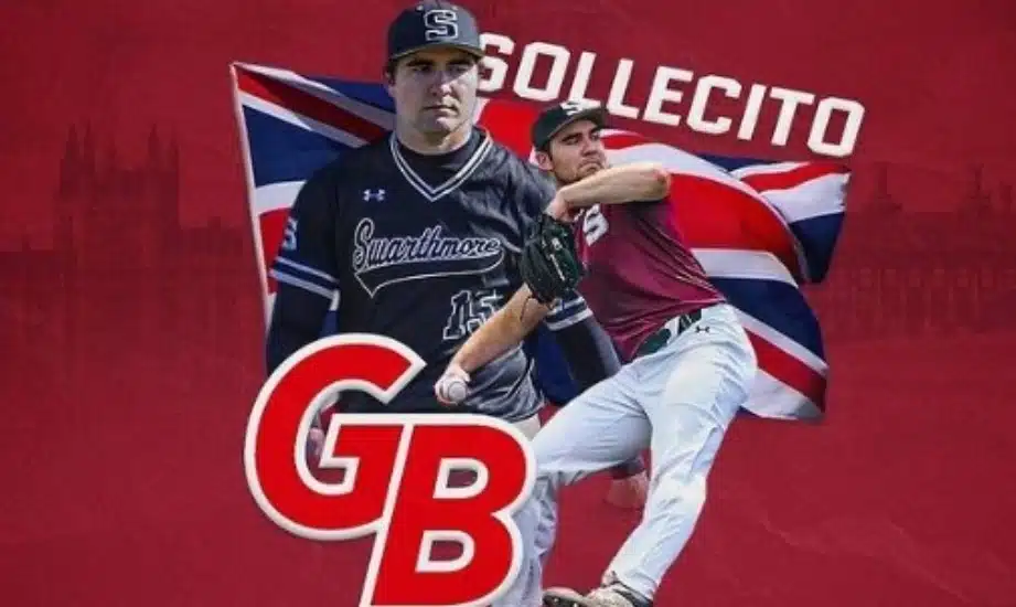 World Classic Baseball image of Swarthmore College Garnet pitcher Matteo Sollecito