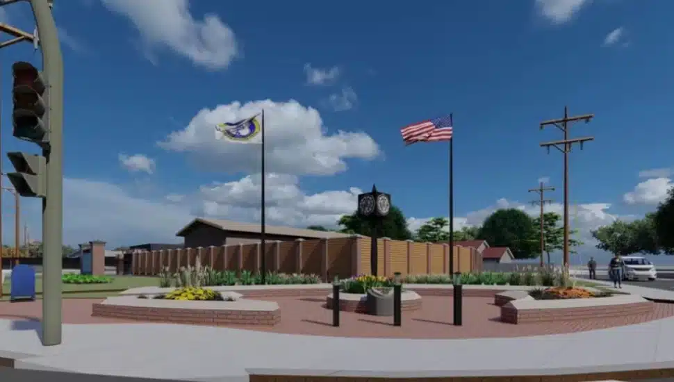A 2022 architect's rendering of a "gas reliability station" in Marple
