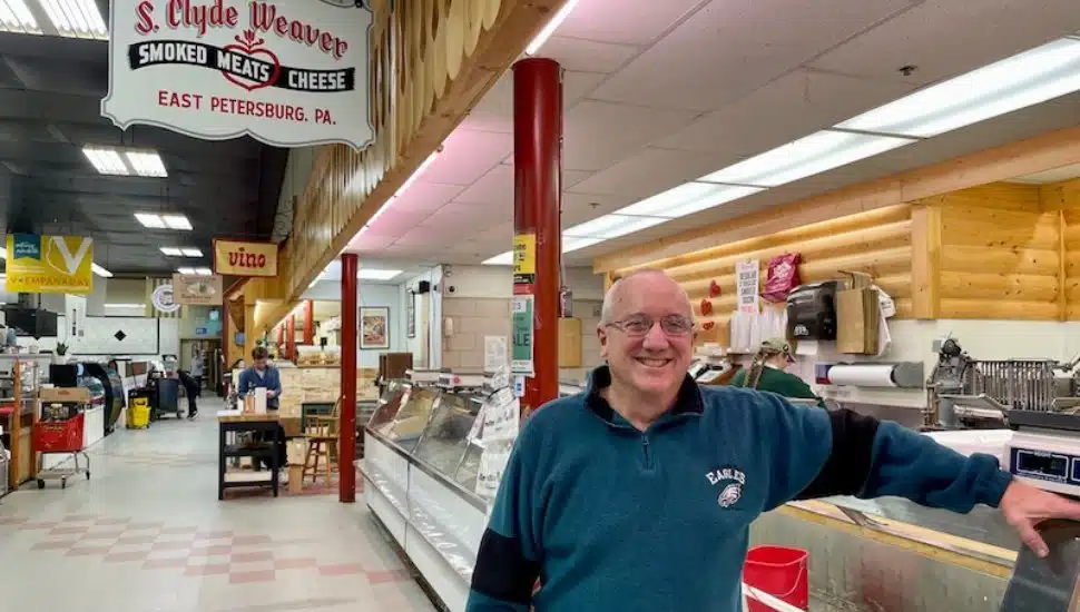 Market manager Mike Market manager Mike Fisher at the Lancaster County Farmer’s Market in Wayne
