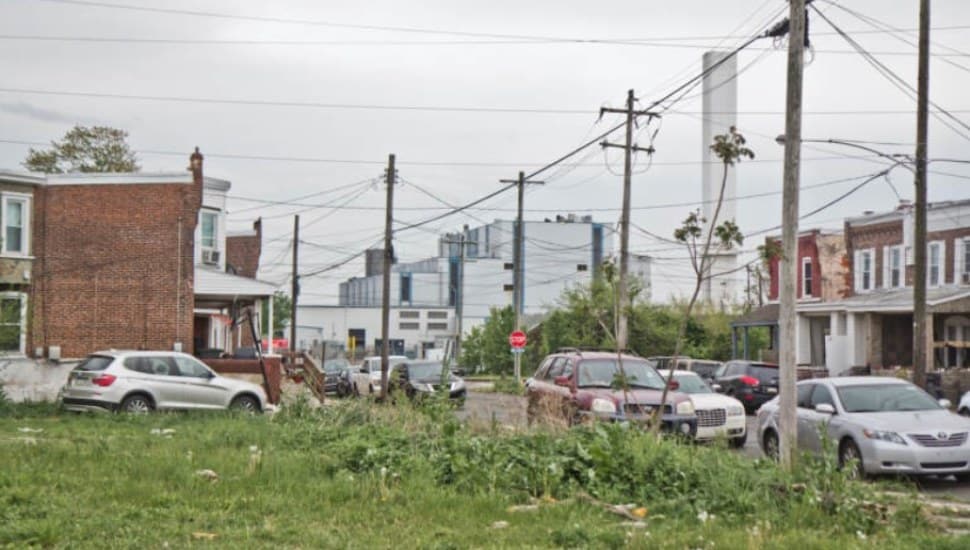 A vacant lot in Chester