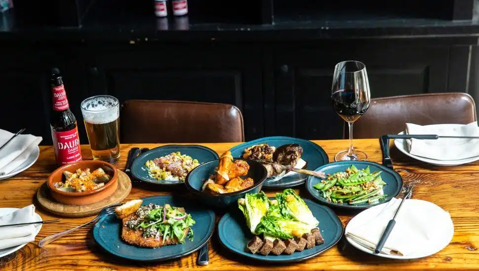 A table of food available at Amada in Radnor