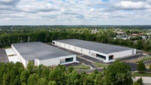 An aerial view of the Springbrooke Trade Center in Aston where Thayer Distribution has leased more space