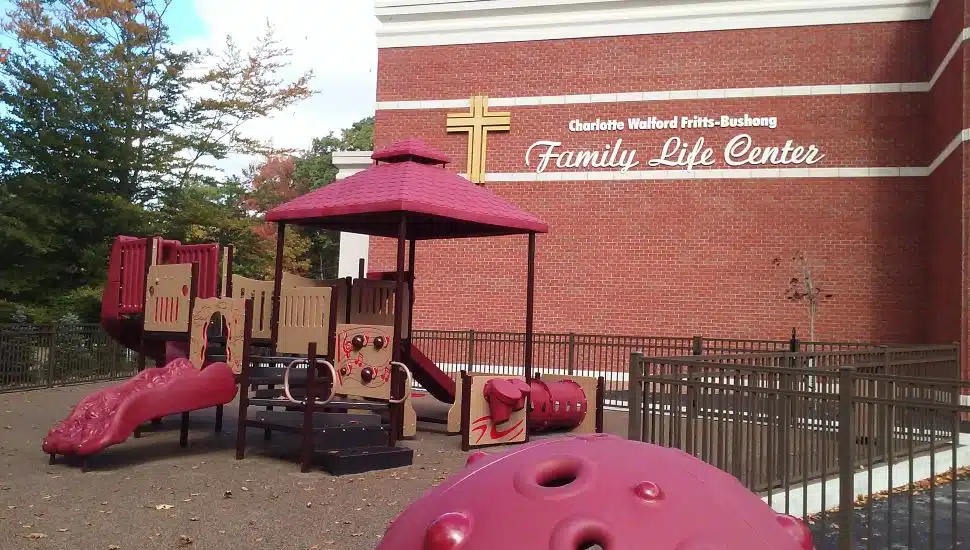 The Treasure Lake Church "God's LIttle Treasures" preschool playground