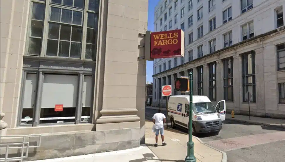 The Wells Fargo bank branch in Chester's downtown business district