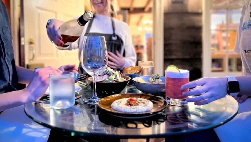 Outdoor dining at Ground Provisions.