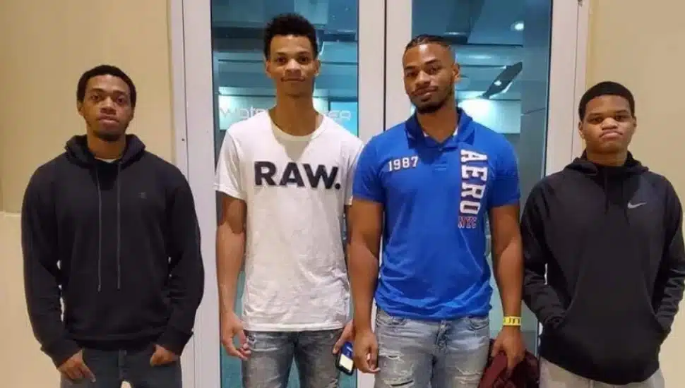Isaiah Wong (second from left) and his brothers (from left) Brian, Terrence, and Elijah Wong.