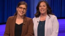 Lisa Gargiulo, a teacher from Bryn Mawr, pictured above with Jeopardy! host Mayim Bialik