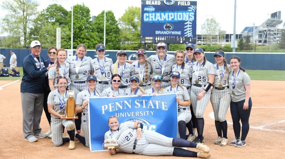 The 2023 PSUAC Softball Champions Penn State Brandywine.