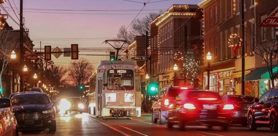 State Street in Media, where many small businesses are located.