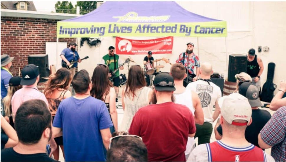 A crowd enjoys the performance at a previous Delco Day event.