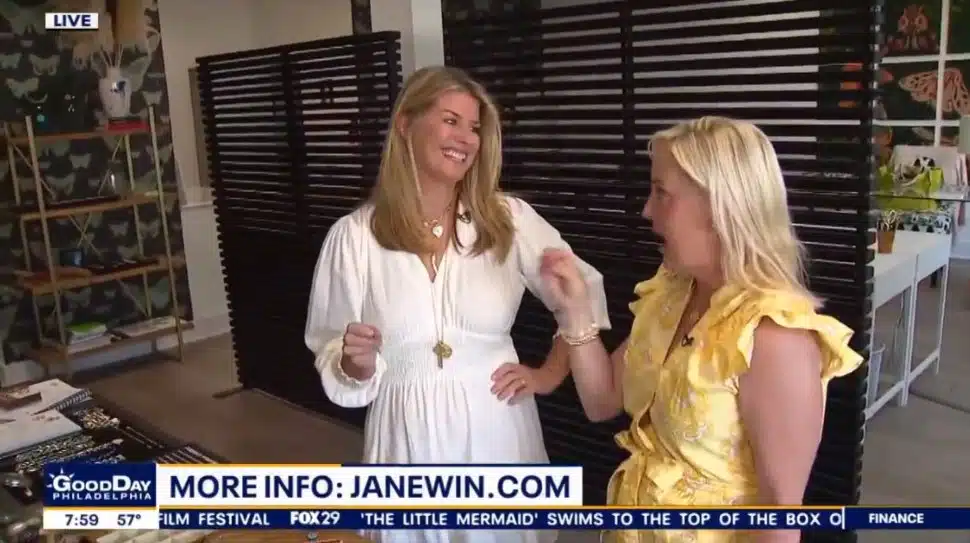 Jane Winchester Paradis is interviewed in her Wayne showroom by Fox 29 News.