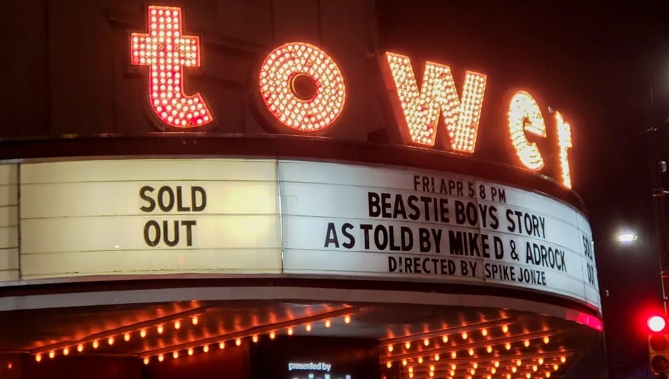 Marquee on the Tower Theater in 2019. The famous concert venue was once a movie theater owned by John H. McClatchy.