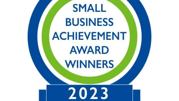 The logo for the SCORE Small Business Achievement Award Winners for 2023.