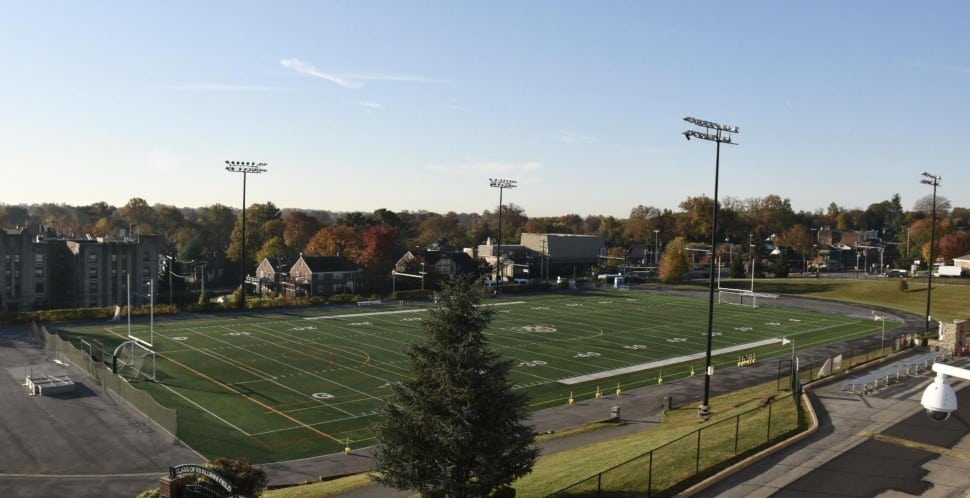 The Monsignor Bonner & Prendergast Catholic High School athletic field at the school in Drexel Hill.