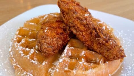 Chicken and waffles from Crisp Chick'n in Lansdowne