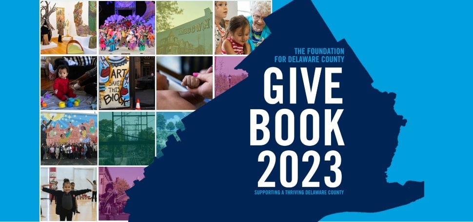 The poster for The Foundation for Delaware County 2023 Give Book