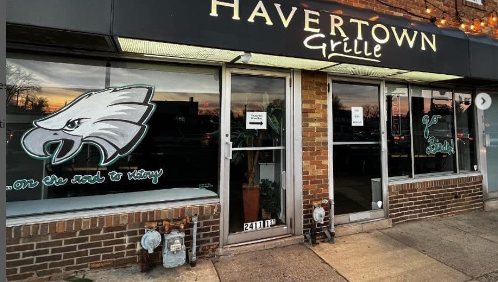 The outside of the Havertown Grille on Darby Road in Havertown.