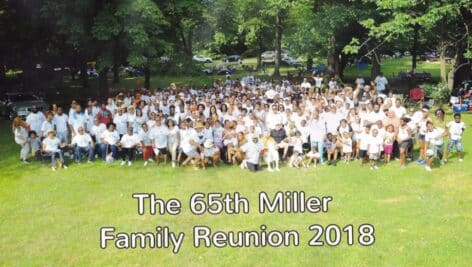 The Miller family gathered for a reunion photo back in 2018.