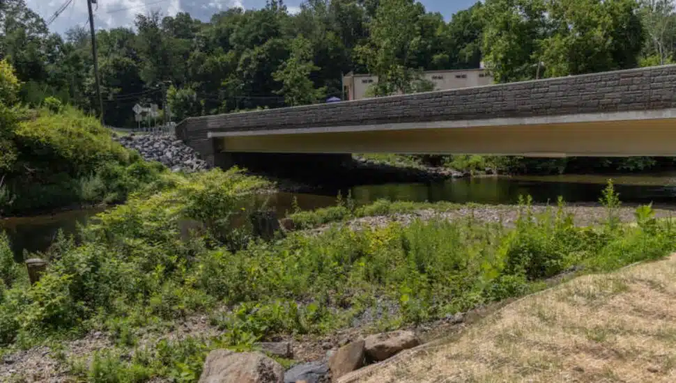 View of the Mt. Alverno Bridge.