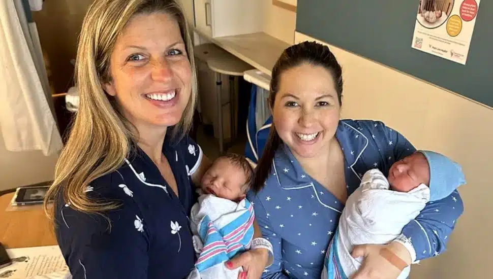 Michelle Hilferty and Monica Hogan with Ryan and Anthony.