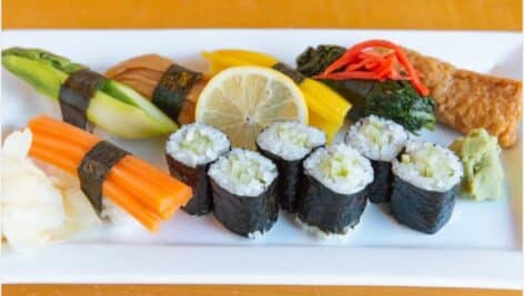 Vegetarian sushi.