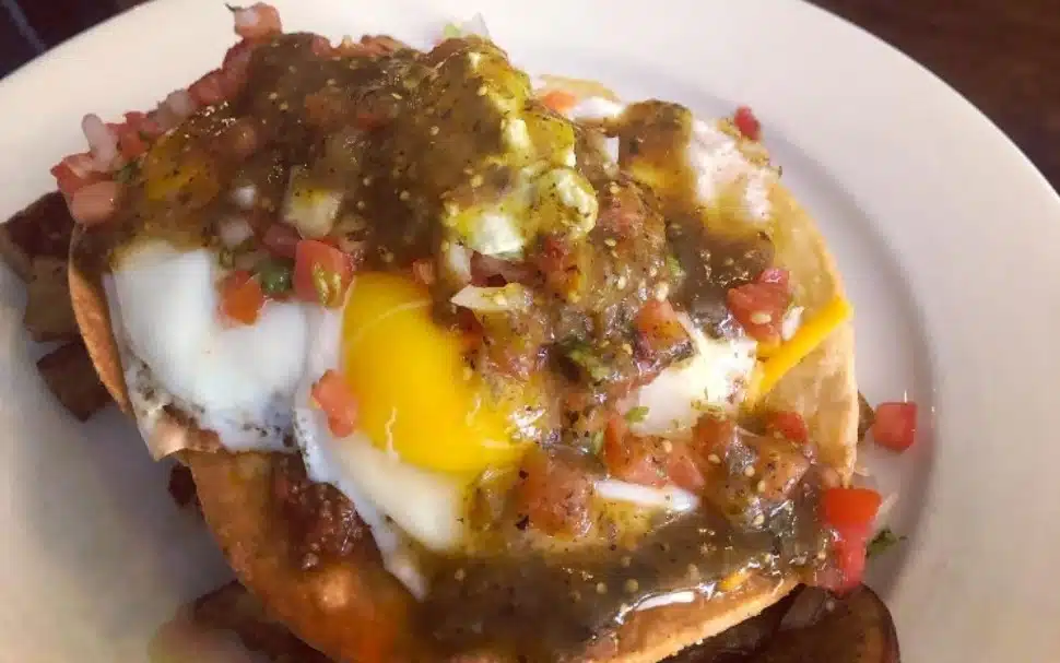 A tasty huevos rancheros brunch dish from Bittersweet Kitchen in Media.