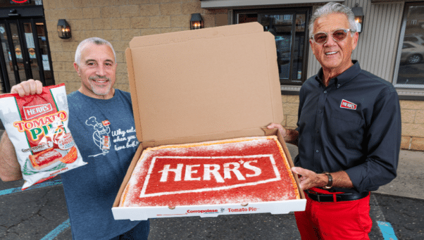 Ed Herr and Joe Corropolese, owner of Corropolese Italian Bakery & Deli.