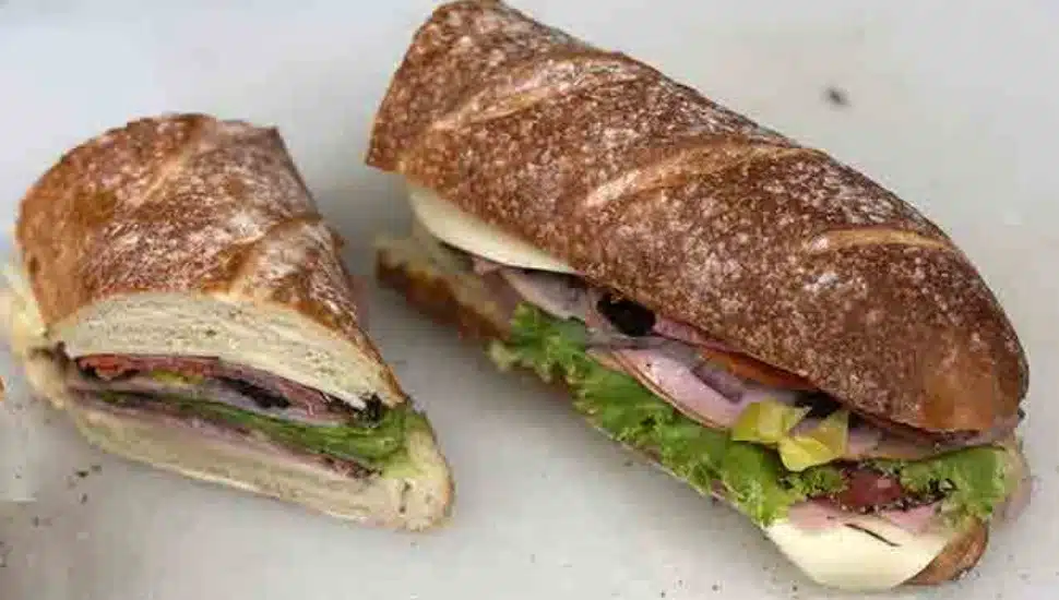 An Italian sandwich otherwise known as a hoagie.