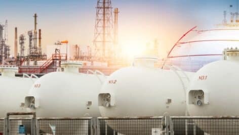 LNG (liquified natural gas storage tanks)