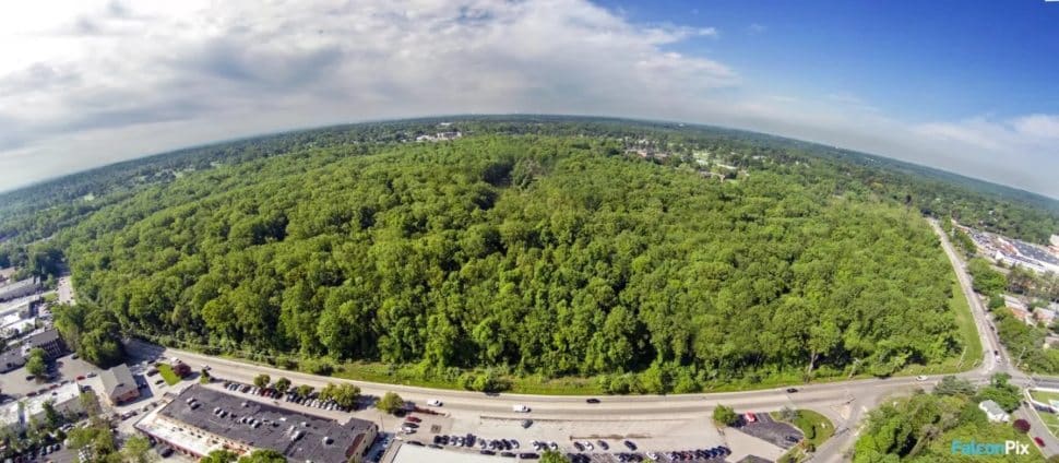Aerial view of the former Don Guanella property in Marple, now the newest Delaware County park.